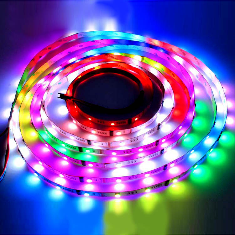 DMX512 RGB Addressable LED Strip Lights, 40 IC 240 LEDs, DC24v, built-in 485 Decoding Stage Lighting Programmable Pixel LED Strips, 16.4feet/roll DMX512 RGB Addressable LED Strip Lights, 40 IC 240 LEDs, DC24v, built-in 485 Decoding Stage Lighting Programmable Pixel LED Strips, 16.4feet/roll